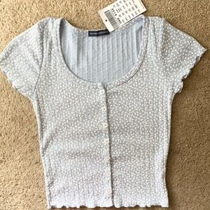 BNWT Brandy Melville Blue Floral Zelly Top!
